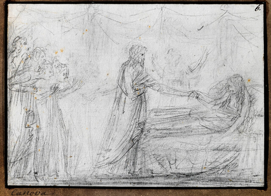 Christ heals an elderly woman