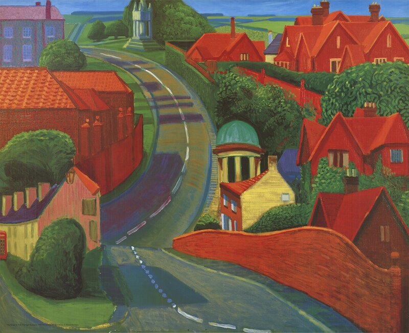 David Hockney, ‘The Road to York Through Sledmere’, 1997, Print, Offset Lithograph, ArtWise