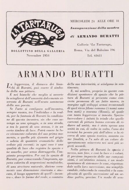Armando Buratti, ‘Bollettino’