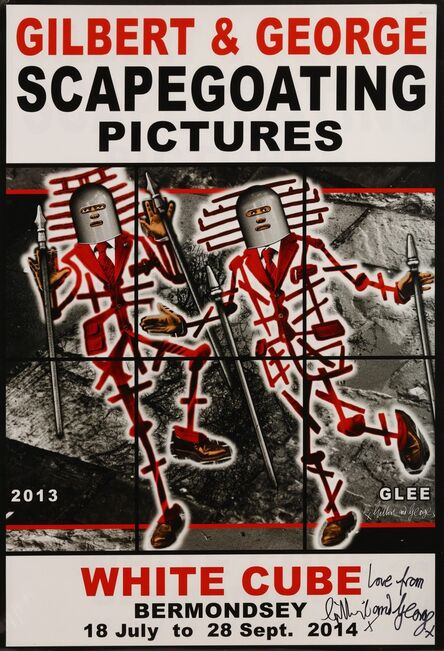 Gilbert & George, ‘A collection of 5 exhibition posters from Scapegoating Pictures, White Cube, Bermondsey’, 2014