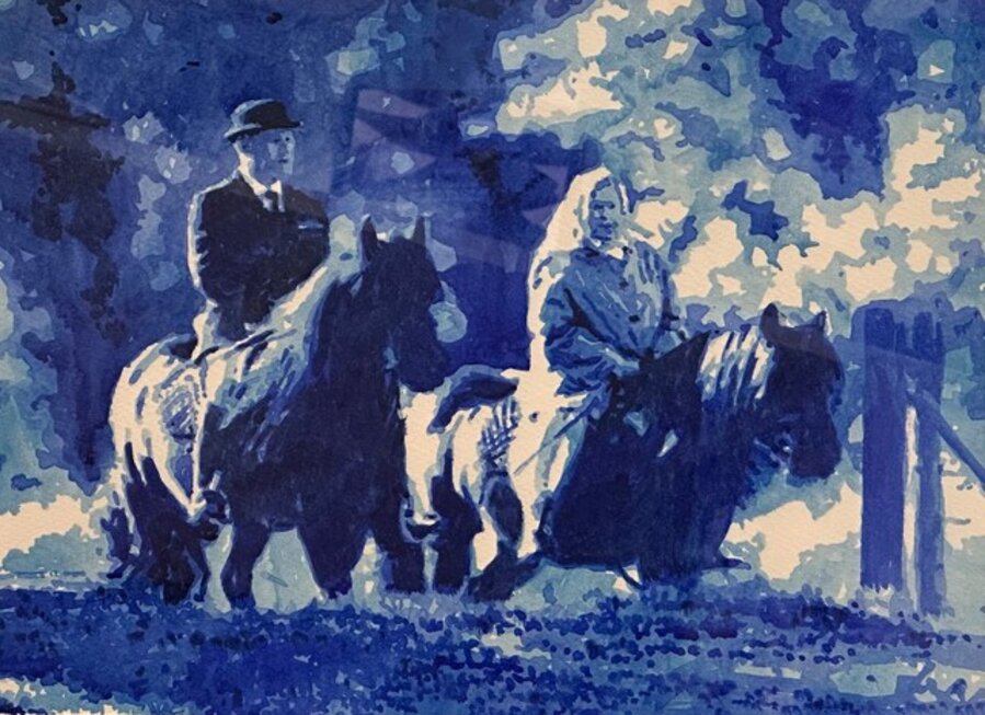 HRH Queen Elizabeth II Riding In Great Windsor Park