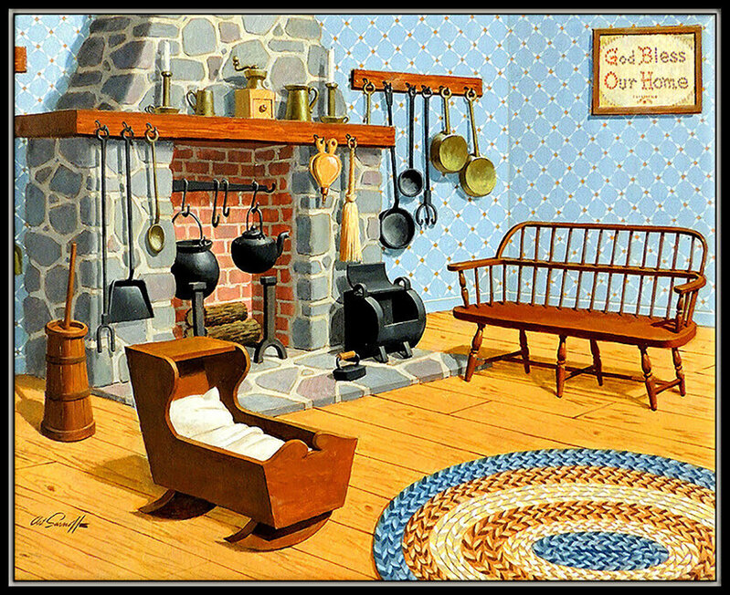 Arthur Sarnoff, ‘God Bless Our Home’, 20th Century, Painting, Oil Paint on Canvas, Original Art Broker