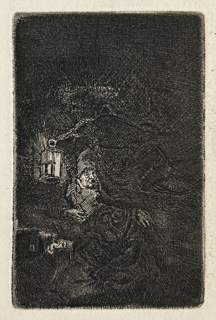 Rembrandt van Rijn, ‘The Rest on the Flight: A Night Piece ’, Etched c. 1644, Printed in 1906 (Beaumont, Paris)
