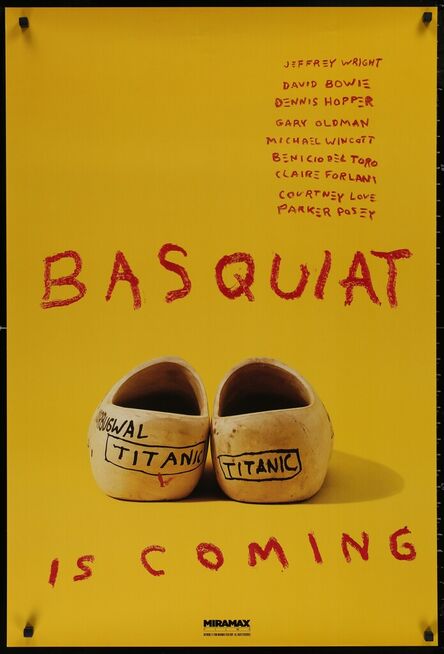 Jean-Michel Basquiat, ‘"Basquiat is Coming" Original Vintage Movie Poster, (Magnets are for Photography only and not on the actual poster)’, 1996