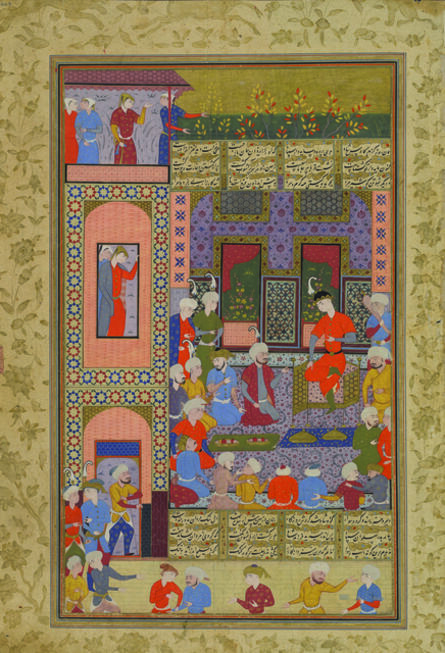 ‘Rustam and Isfandiyar Meet for the Second Time, folio 263a from the Peck Shahnama’, 1589-1590