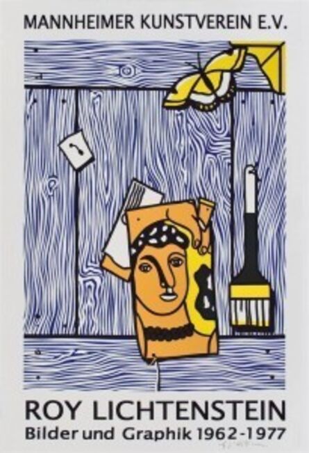 Roy Lichtenstein, ‘Trompe L'oeil with Léger Head and Paintbrush’, 1977