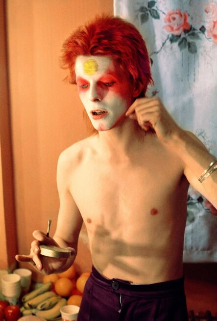 Mick Rock, ‘Bowie Pulling off Mask’, 1973