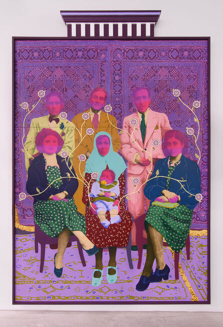Daisy Patton, ‘Untitled (Three Generations with Ornate Rugs)’, 2023