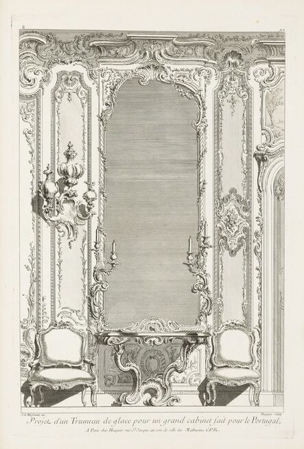 Juste-Aurèle Meissonnier, ‘Projet d'un Trumeau de glace pour un grand cabinet fait pour le Portugal, 2nd plate’, 1740