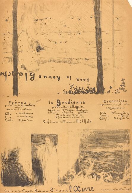 Édouard Vuillard, ‘Frères; La Gardienne; Créanciers’, 1894
