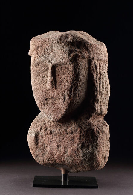 Ancient, ‘An Impressive Ancient British Celtic Red Sandstone Bust of a Female Deity ’, 100 BCE-100