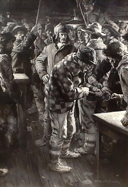 Anton Otto Fischer, ‘Lynching at the Trading Post, Cosmopolitan Magazine’, 1910