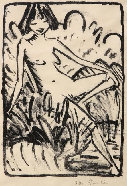 Otto Mueller, ‘Am Ufer sitzendes Mädchen’, 1922-1926