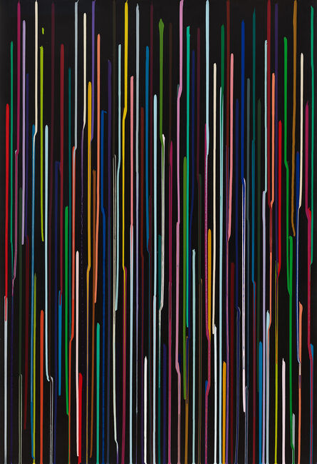 Ian Davenport, ‘Staggered Lines: Ivory Black’, 2011