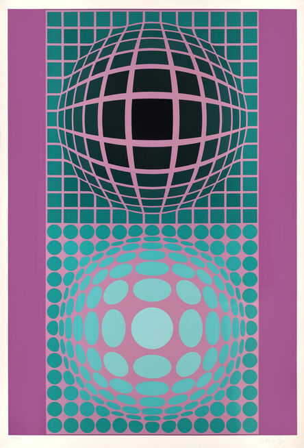 Victor Vasarely, ‘Oltar-Zoeld ’, 1958-86
