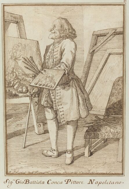 Pier Leone Ghezzi, ‘Signore Sebastiano Conca, Pittore Napoletano’, 1734/1755
