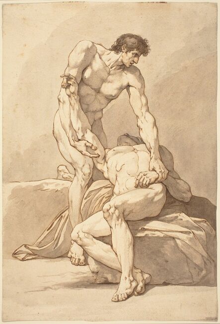 Johann Heinrich Lips, ‘Two Naked Men’