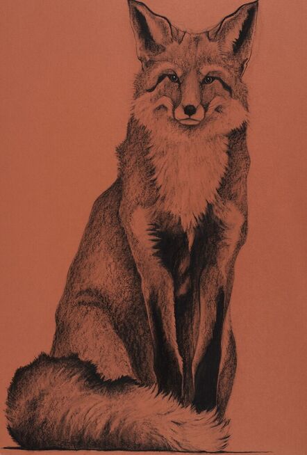 Rose Corcoran, ‘Fox on Red’, 2021