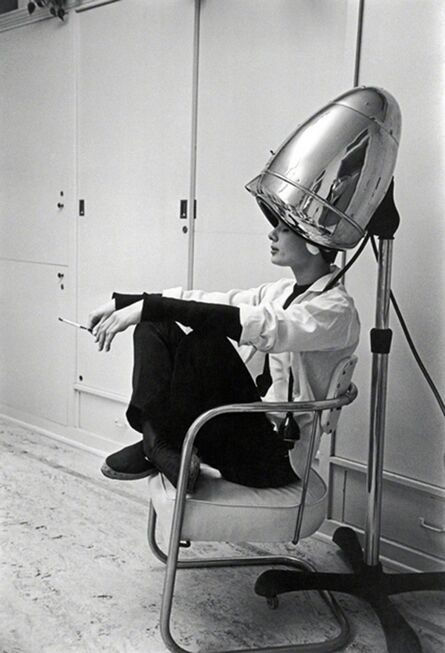 Mark Shaw, ‘Audrey Hepburn Under The Dryer Holding Cigarette’, 1960-1970