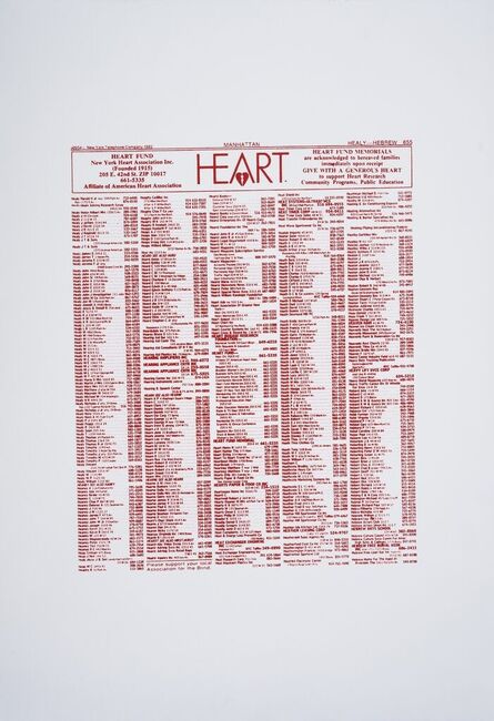 Andy Warhol, ‘New York Heart Association Phonebook Ad (Feldman & Schellman IIIA.57[a])’, circa 1984
