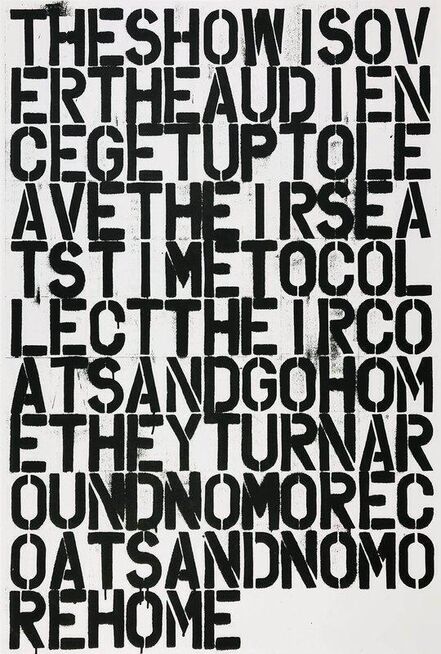 Felix Gonzalez-Torres, ‘Untitled (The Show is Over)’, 1993