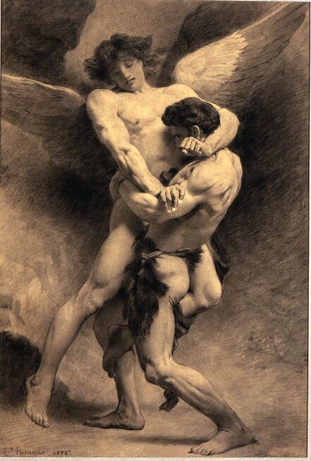 Léon Bonnat, ‘Jacob Wrestling the Angel ’, 1876
