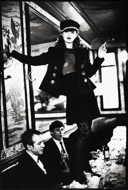 Arthur Elgort, ‘Kate Moss at Café Lipp in Paris, VOGUE Italia’, 1993