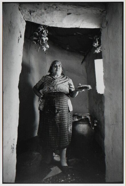 Leonard Freed, ‘Village Woman painting her home white, Madonie Mountains, Sicily, Italy ’, 1974