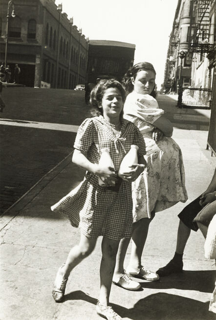 Helen Levitt, ‘New York (woman with milk bottles)’, 1945