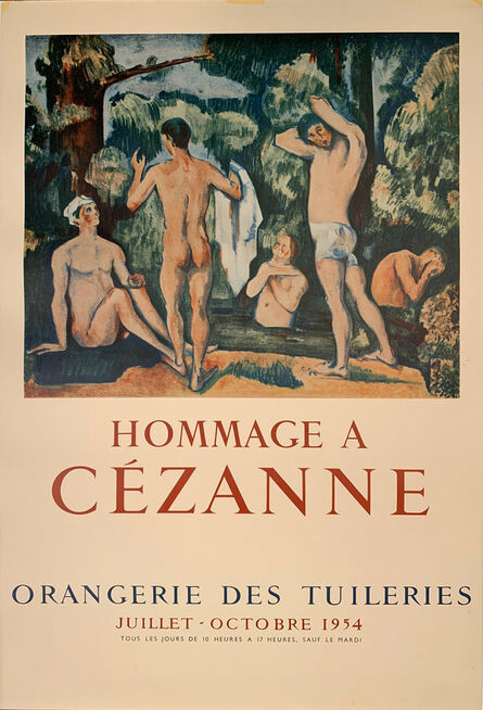 Paul Cézanne, ‘Hommage A Cezanne, Orangerie des Tuileries Poster, Gallery Poster ’, 1954