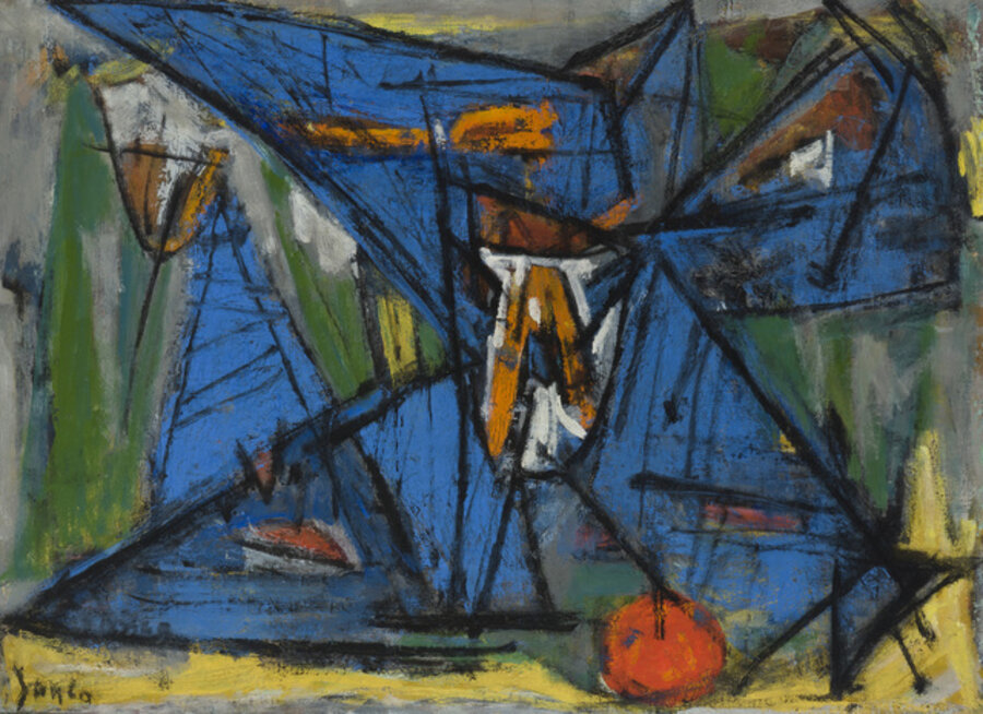 Abstract still life with apple