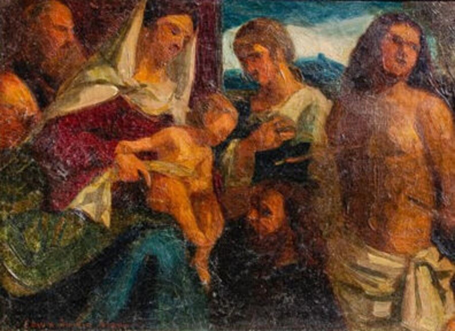 Virgin and Child with saints,
