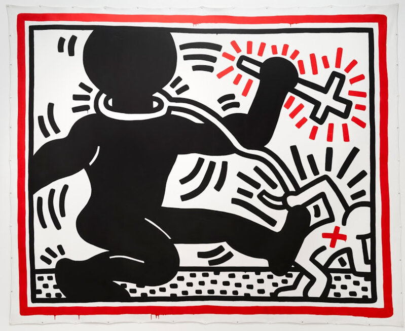 Keith Haring, ‘Untitled (Apartheid)’, 1984, Painting, Acrylic on canvas, de Young Museum