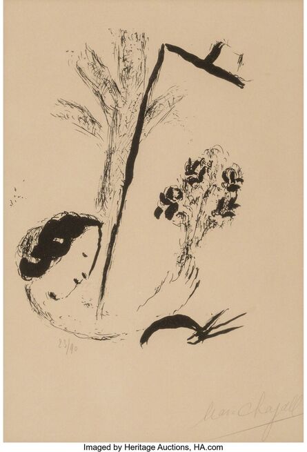 Marc Chagall, ‘Bouquet a la main’, 1957