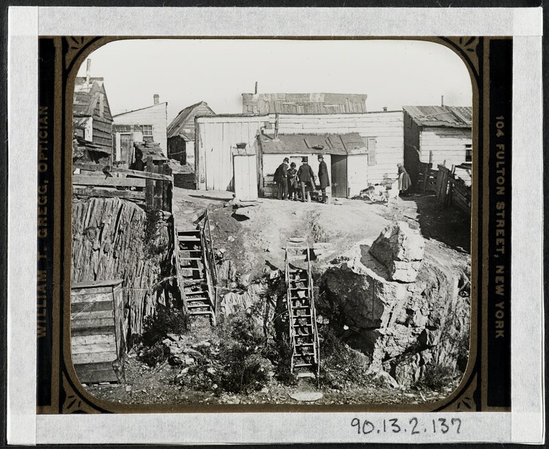 Jacob A. Riis, ‘Shanty town’, 1896, Photography, Gelatin silver transparency, Museum of the City of New York
