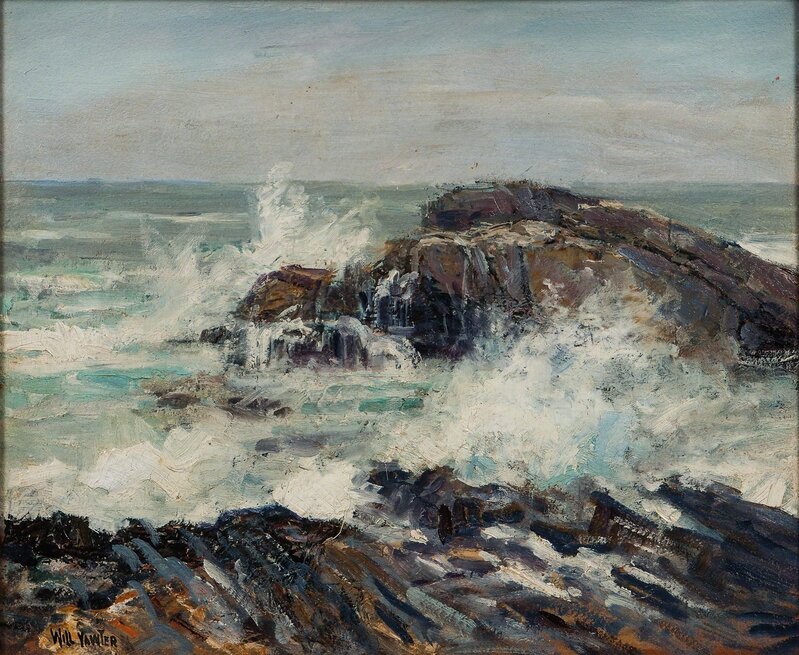 Will Vawter, ‘New Harbor Coast, Maine’, Painting, Oil on board, framed (under glass)., Skinner