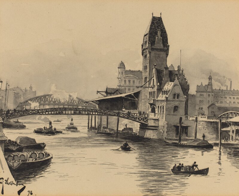 Fritz Stoltenberg, ‘Zollkanal’, 1893, Drawing, Collage or other Work on Paper, Watercolor, National Gallery of Art, Washington, D.C.