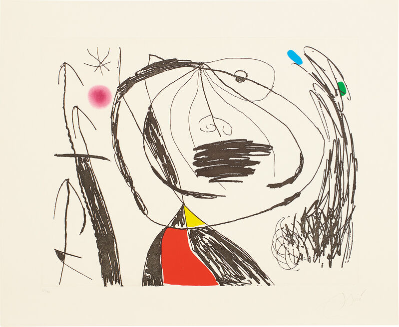 Joan Miró, ‘Série Mallorca (Mallorca Series): plate 5’, 1973, Print, Etching and aquatint in colors, on wove paper, with full margins., Phillips