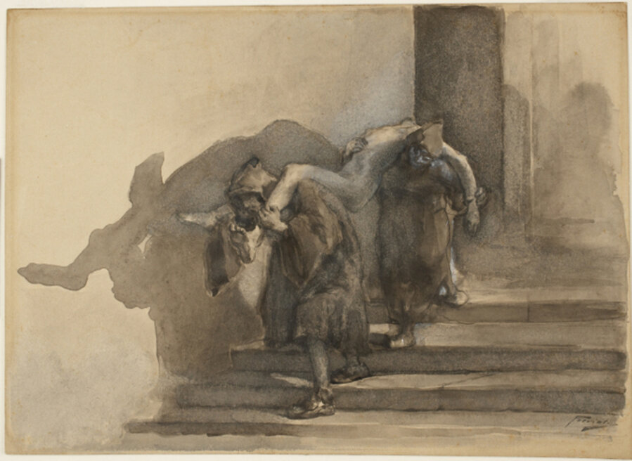 The Monatti, illustration to Alessandro Manzoni’s I Promessi Sposi