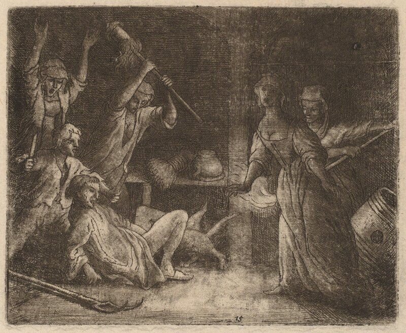 Allart van Everdingen, ‘The Cat Trapped and Beaten’, probably c. 1645/1656, Print, Etching, National Gallery of Art, Washington, D.C.