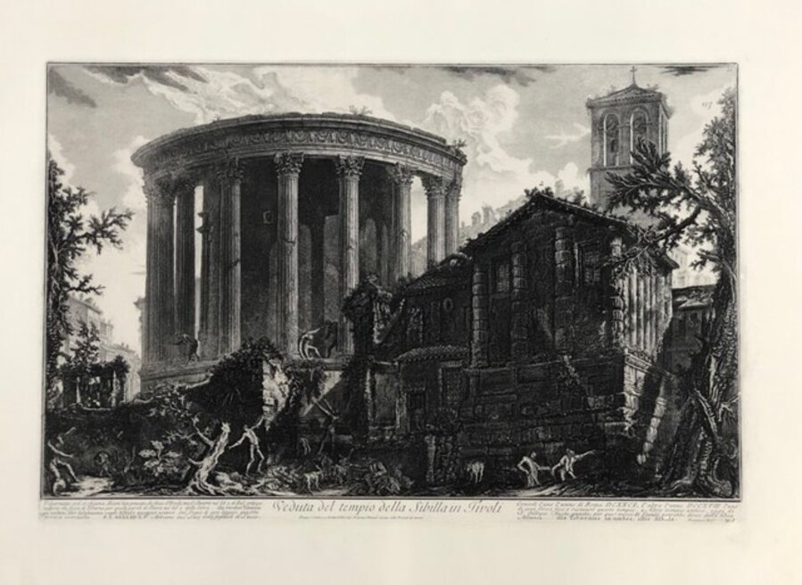 Veduta del templo della Sibilla in Tivoli