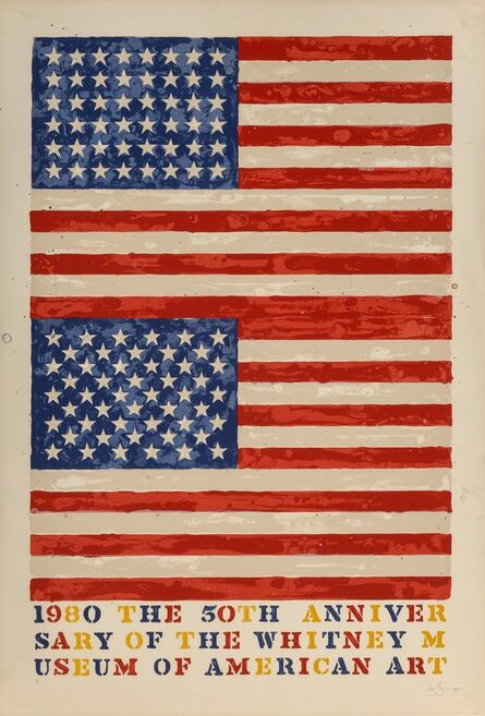 Jasper Johns, ‘Two Flags (Whitney Anniversary)’, 1980