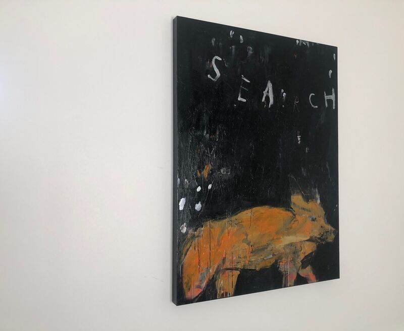 Gino Belassen, ‘Search Party’, 2019, Painting, Acrylic, Pastel, Colored Pencil, Spray Paint on Panel, Belhaus