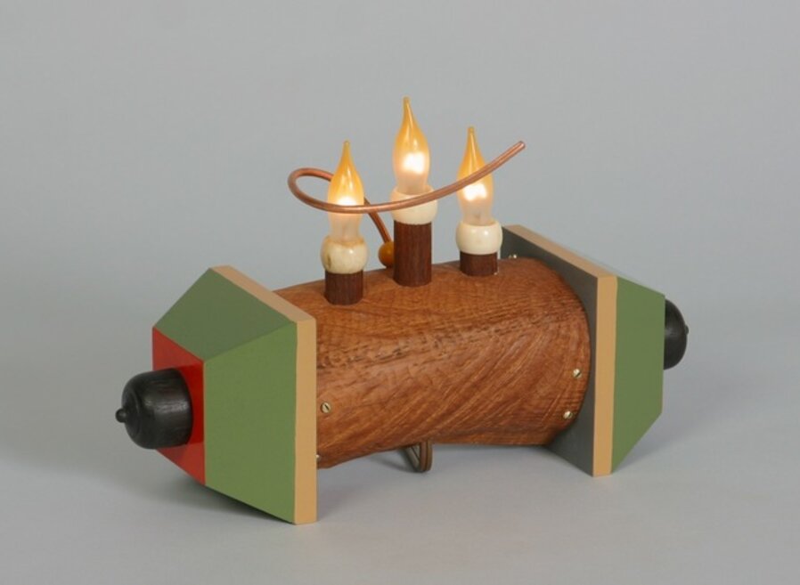 Three Lights on a Log