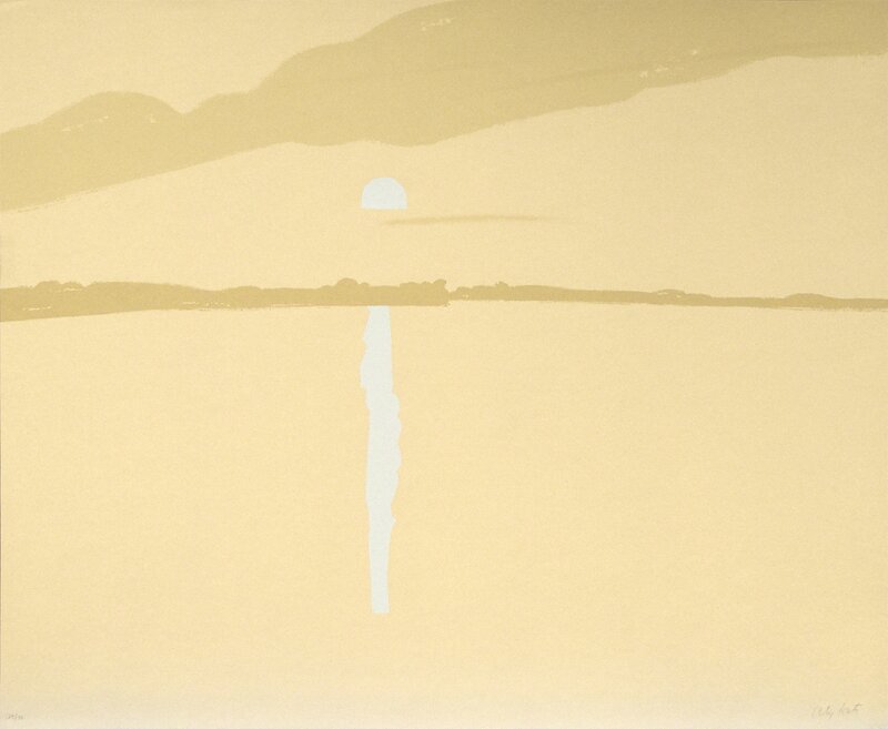 Alex Katz, ‘Sunset: Lake Wesserunsett 4’, 1972, Print, Screenprint in five colors on American etching paper, Heather James Fine Art Gallery Auction
