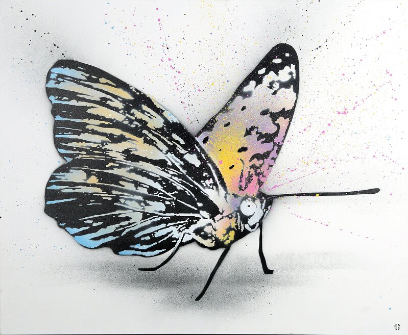 Nick Walker, ‘Butterfly’, Painting, Mixed Media on Canvas, Chiswick Auctions