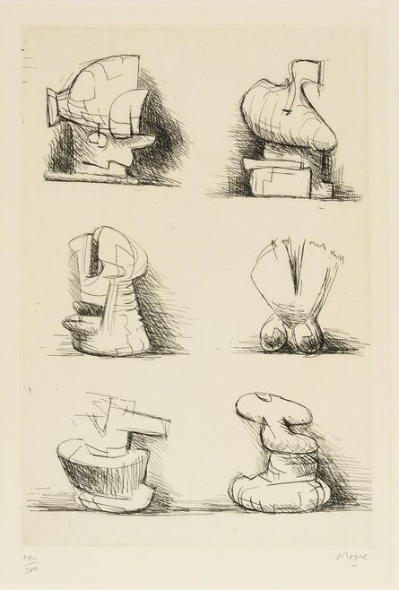 Henry Moore, ‘Six Sculpture Motives (Cramer 154)’, 1972