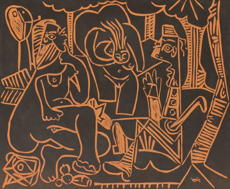 Pablo Picasso, ‘Le déjeuner sur l'herbe’, 1964, Design/Decorative Art, Terre de faïence plaque, Heritage Auctions