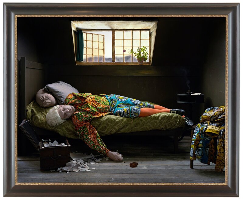 Yinka Shonibare, ‘Fake Death Picture (The Death of Chatterton – Henry Wallis)’, 2011, Photography, Digital chromogenic print, Goodman Gallery