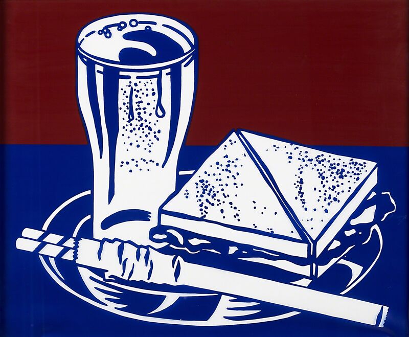 Roy Lichtenstein, ‘Sandwich and Soda (Lunch Counter), from Ten Works by Ten Painters’, 1964, Print, Screenprint in colors on Mylar plastic (framed), Rago/Wright/LAMA